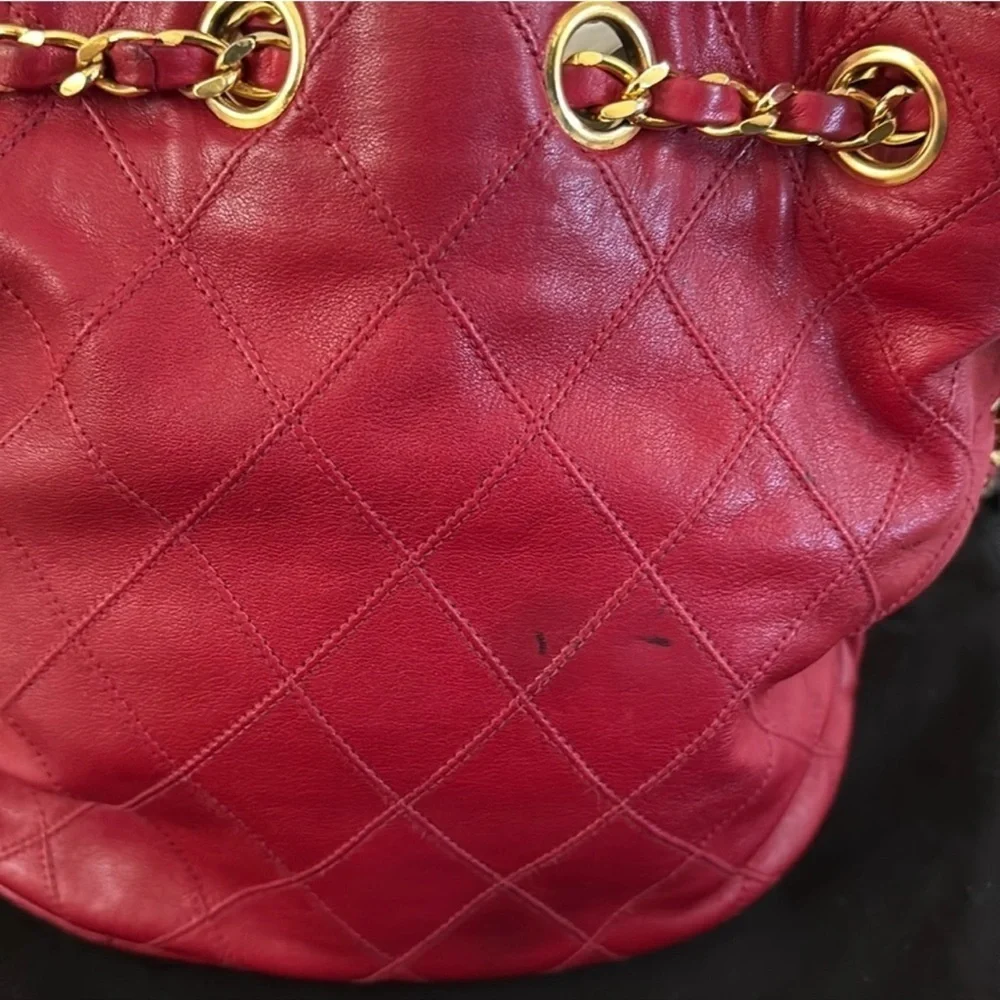 Chanel bicolore vintage lambskin chain shoulder bag. RARE - Picture 13 of 17